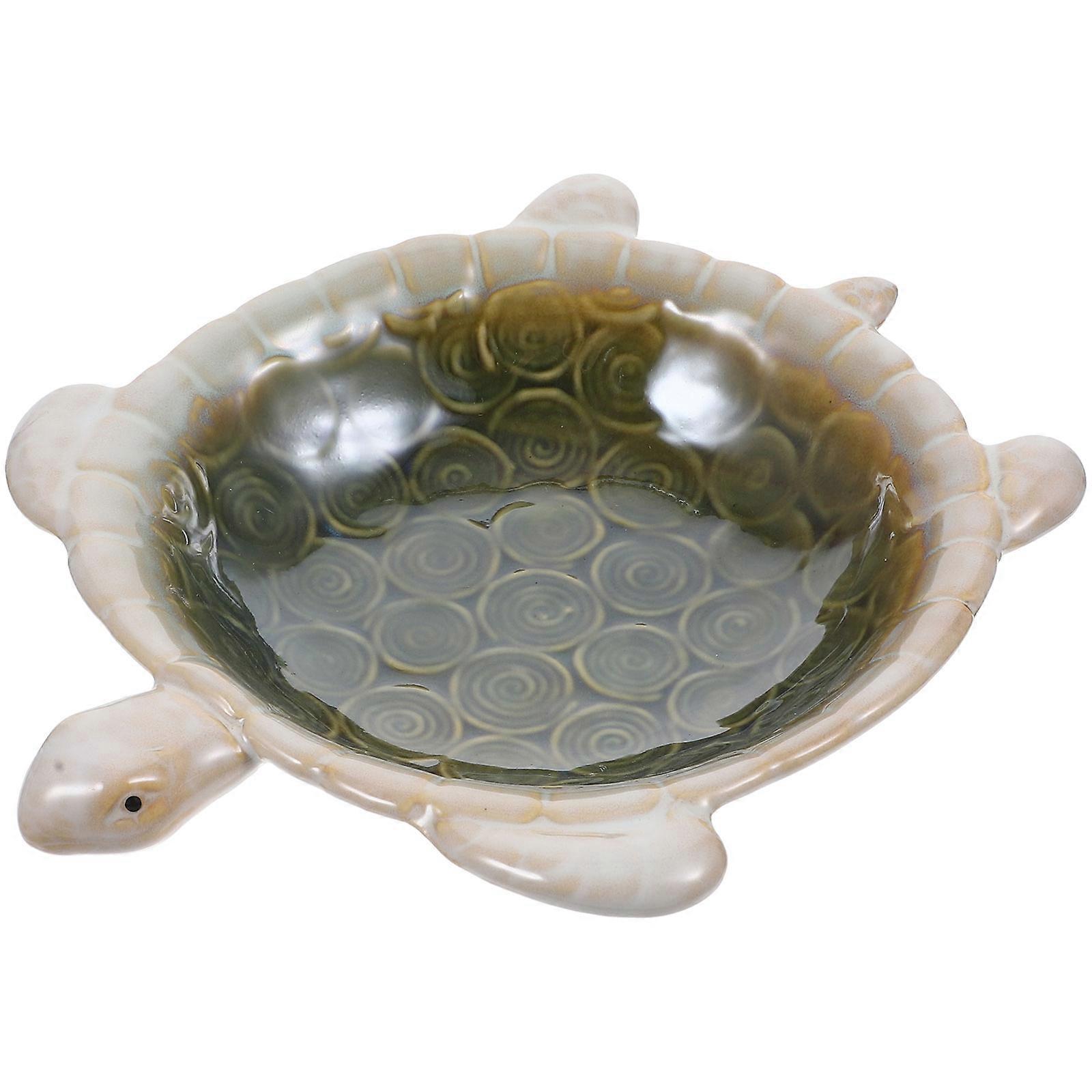 Ceramic Turtle Decor Tray, for Tabletop Organization