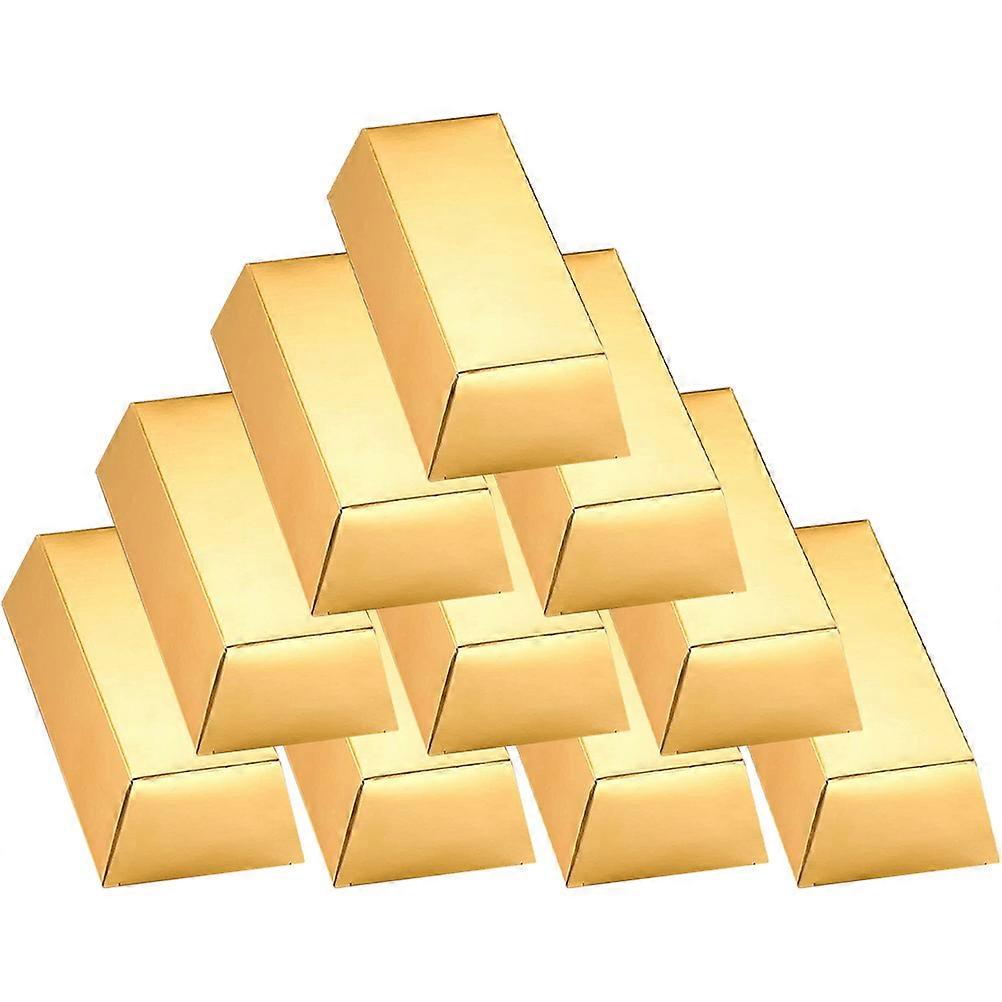 صناديق هدايا الحفلة ذات شريط الذهب 10 قطع علب هدايا ممتازة لعيد الهالوين وأعياد الميلاد واحتفالات عيد الميلاد مثالية للحلوى والحلوى