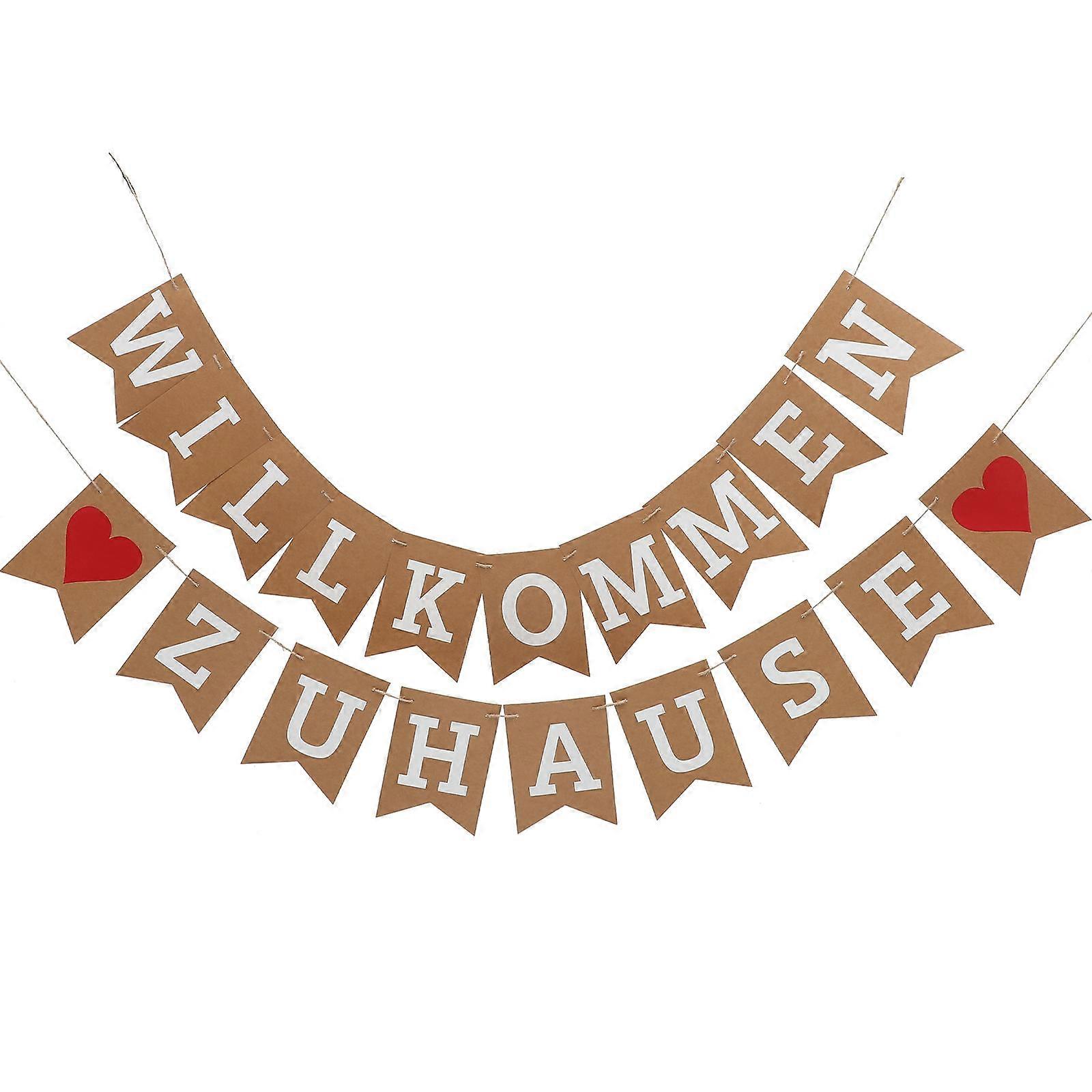 Party Decoration Bunting Banner Family Gathering Swallowtail Shape Assorted Color 1Set