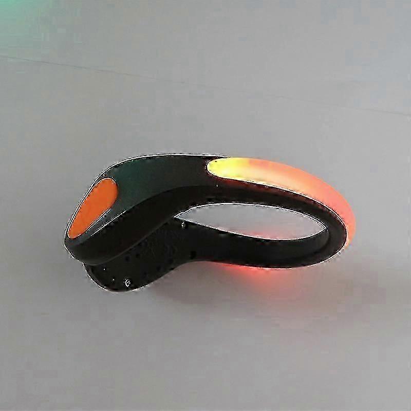 2 Pack LED Shoe Clip Lights Night Running Reflective Gear - Orange