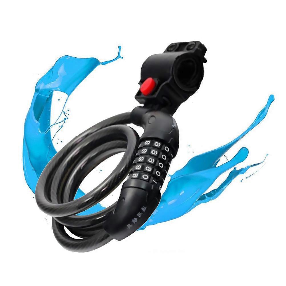 Bike Cable Lock Combination Cyclists Vehicle Security Steel Material 120cm Length 1Pack