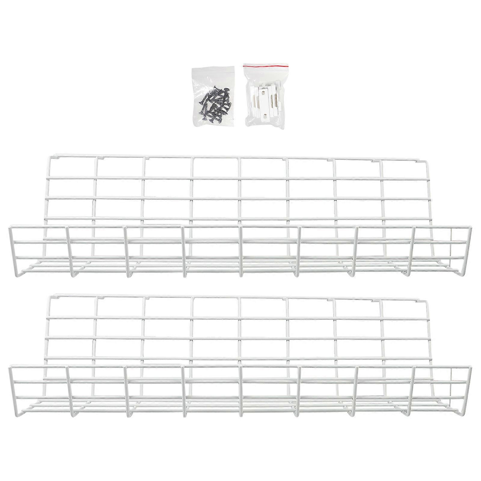Under Desk Cord Organizer Cable Management Rack Compact Office 43X15X12CM 2Pcs