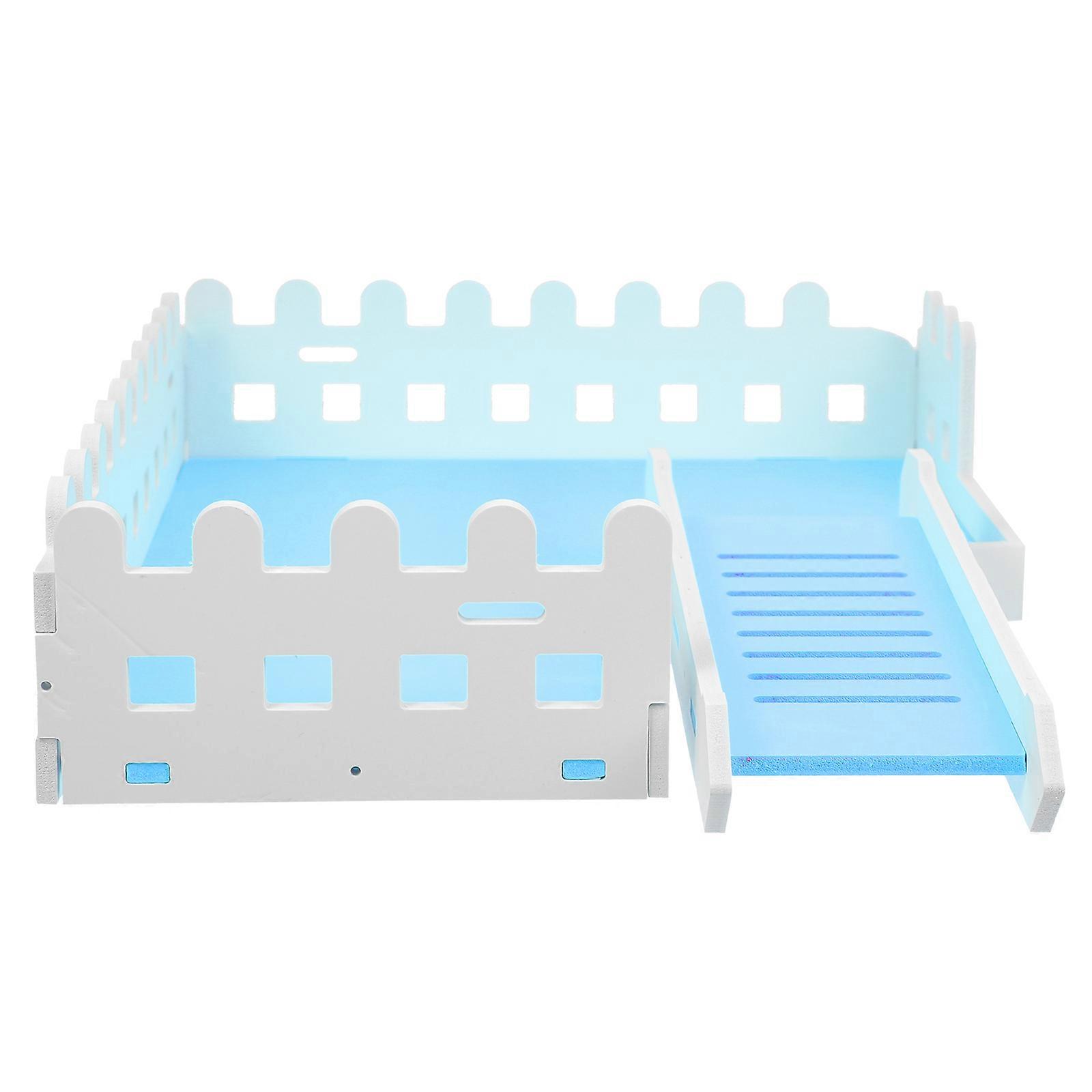 Durable Hamster Climbing Platform for Exercise Blue Cage Accessory for Dwarf Hamsters, Gerbils, Chinchillas, and Hedgehogs