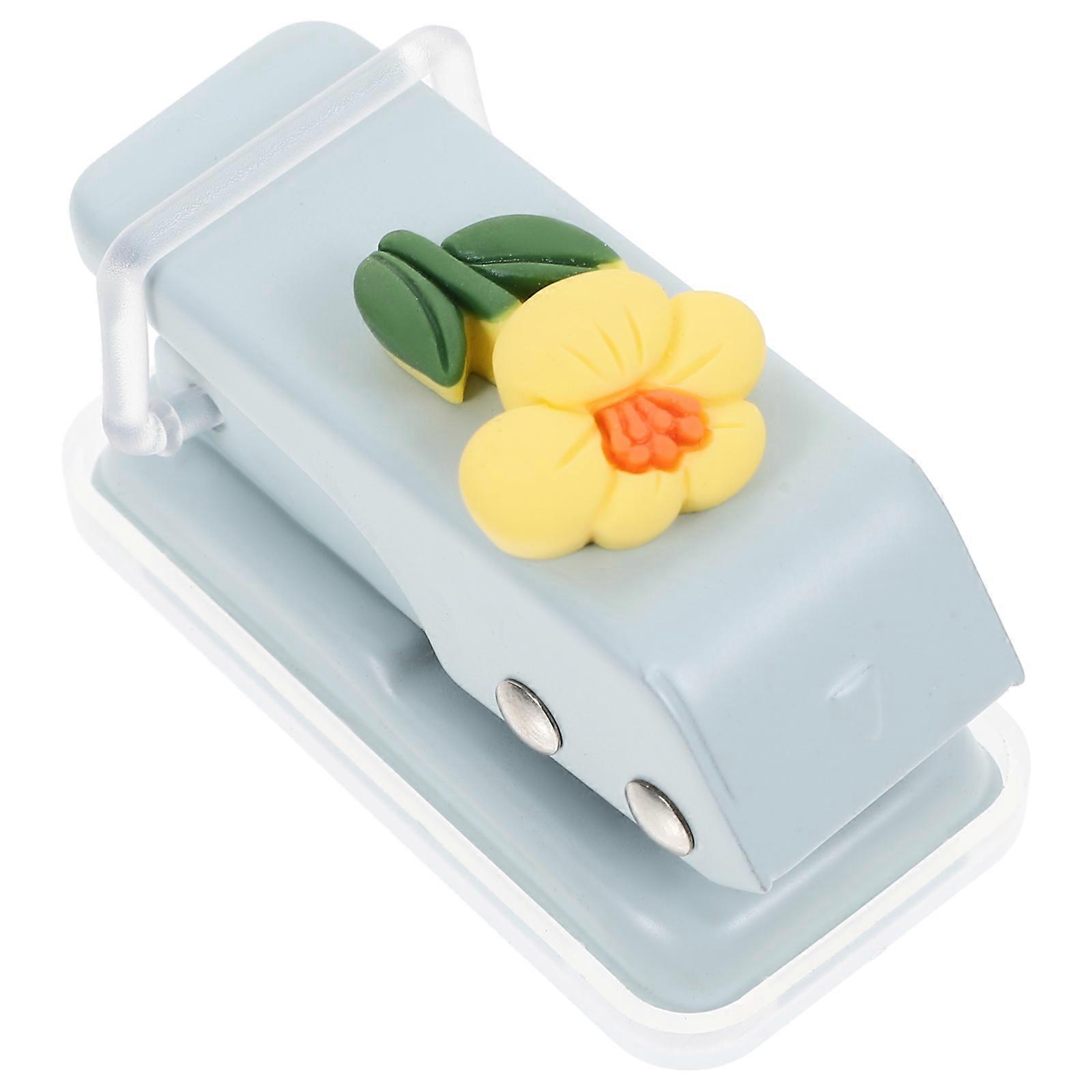 Single Hole Puncher Plastic Diy Crafting Tool for Office Work Sky-Blue 5.6x3x3.5cm Hole Punching 1Set