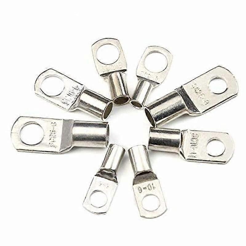 Copper Lug Ring Wire Connector 70-Pc Crimp Set For Welding Cable SC25-6 SC16-8 SC16-6 SC10-8 SC10-6 SC6-8 SC6-6