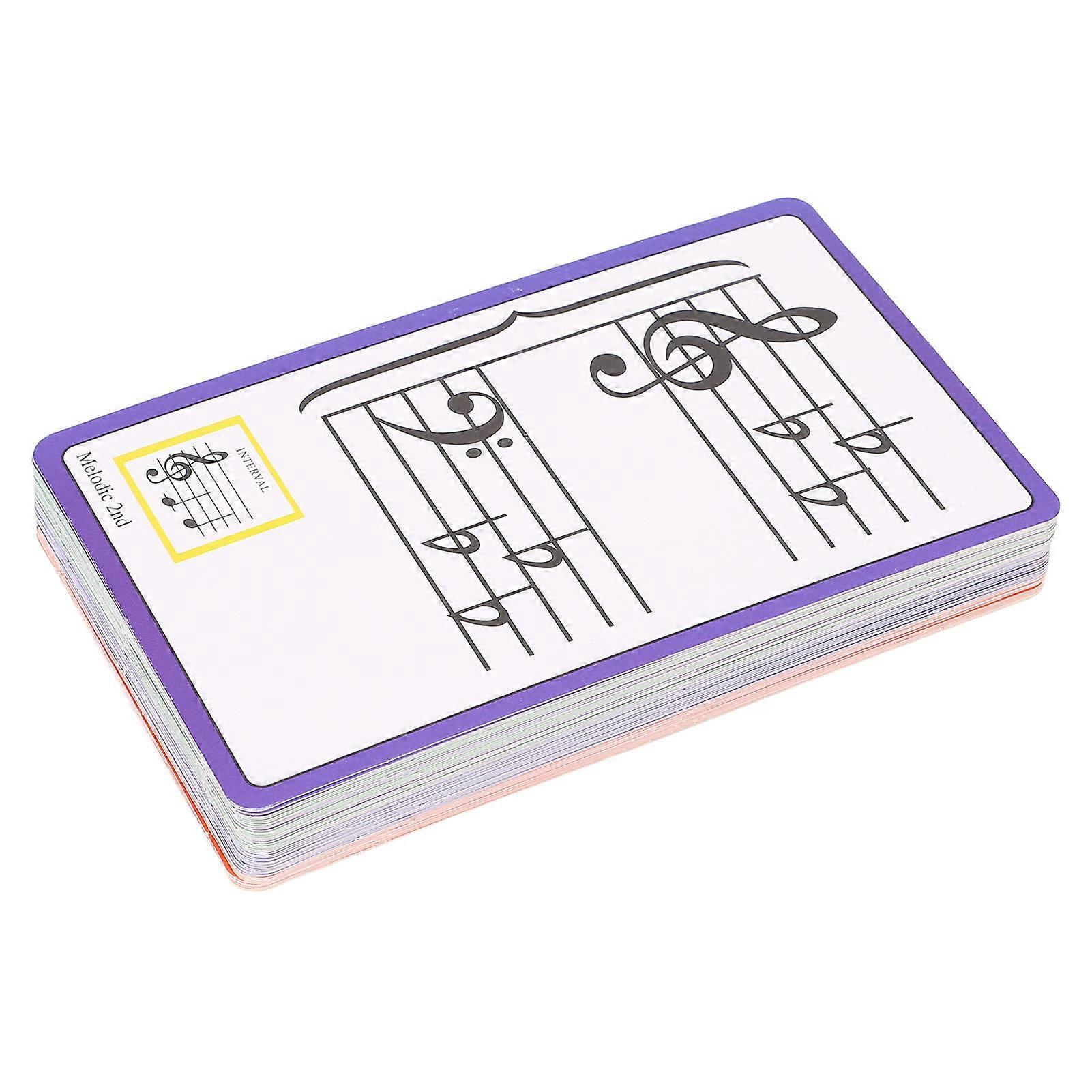 50 Pack Double-Sided Color-Coded Music Flash Cards Piano Notes for Learning
