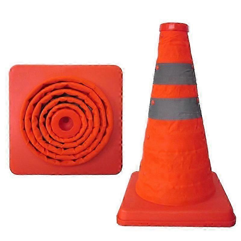 Safety Cones, 18 Inch Collapsible Traffic Cones, Construction Cones With Reflective Collars, Wide Base , For Traffic Control