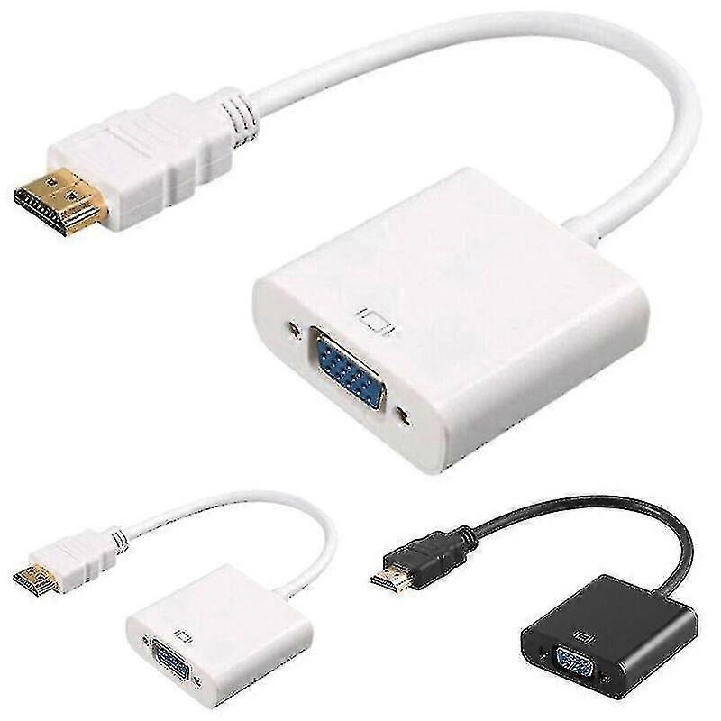 Hdmi Male To Vga  Adapter With Audio 1080p For Use With PCs And Compatible Monitors