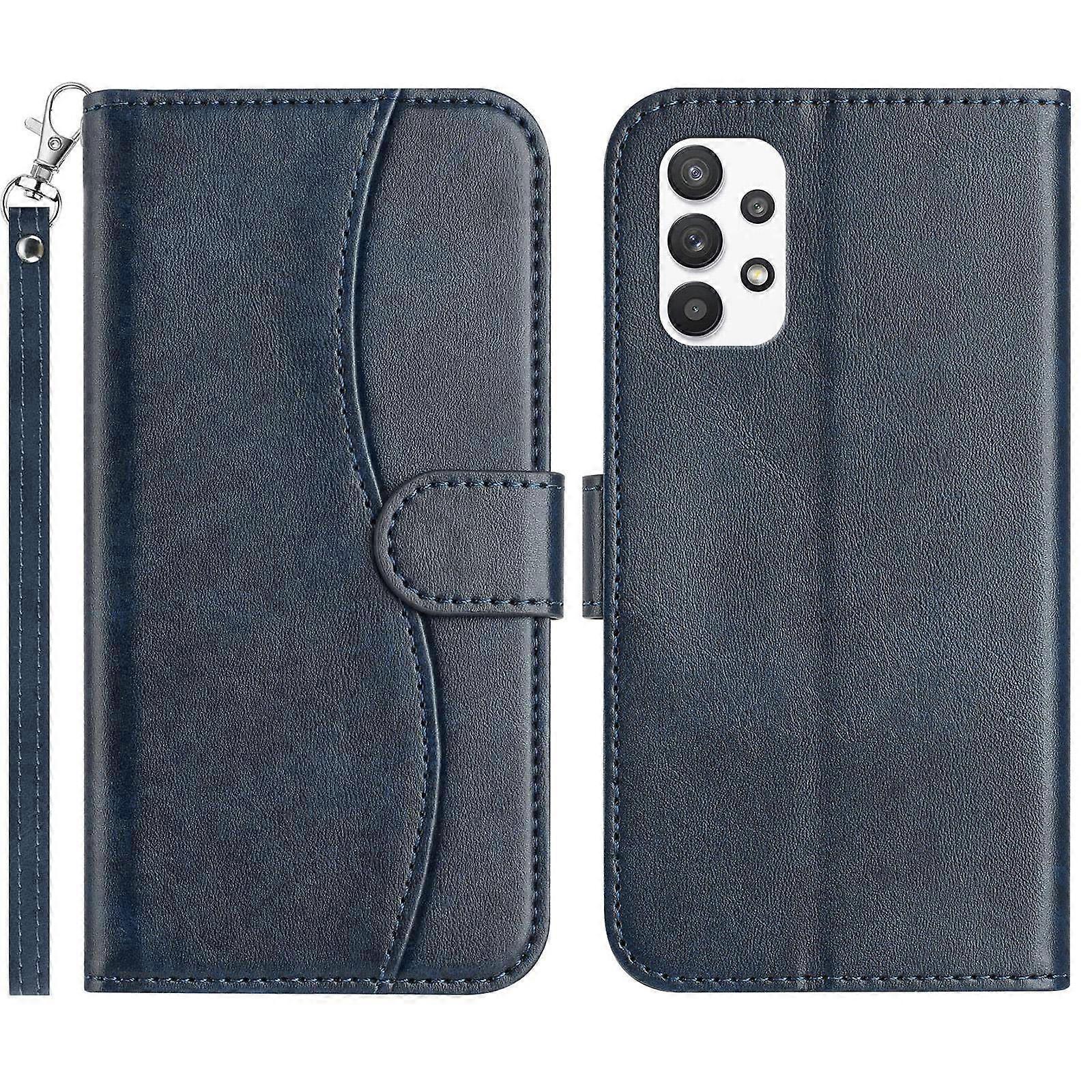 Dual-Folded S-shape Leather Phone Case
