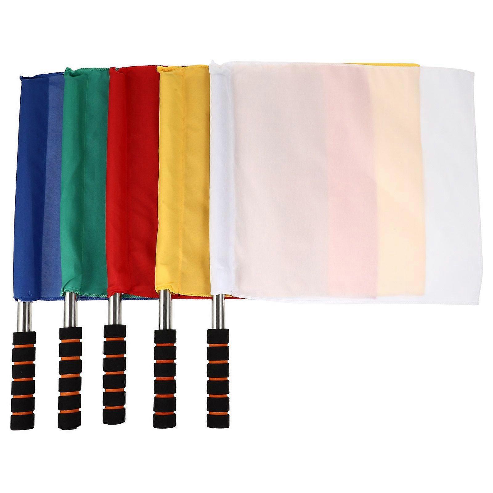 5PCS Sports Use Command Flags Commanding Referee Flags Hand-cranked Racing Flags