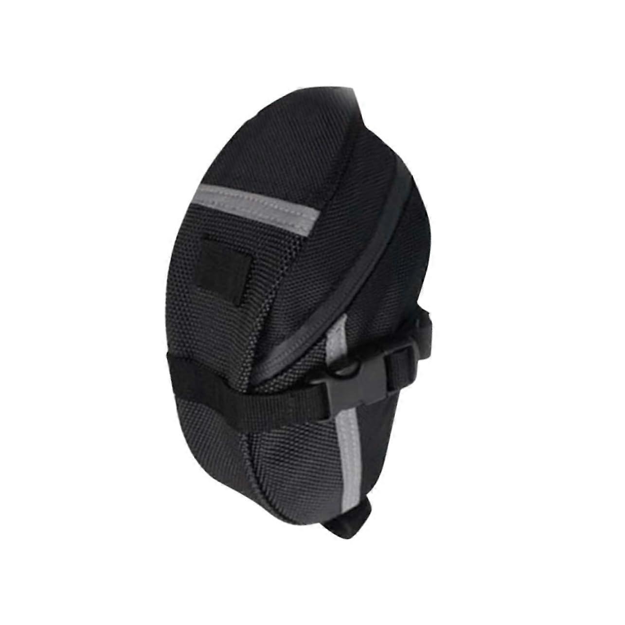 Multifunctional Waterproof Bicycle Saddle Bag for Mountain Bikes, Removable with Reflective Straps, Compatible with Various Bike Seats, Black