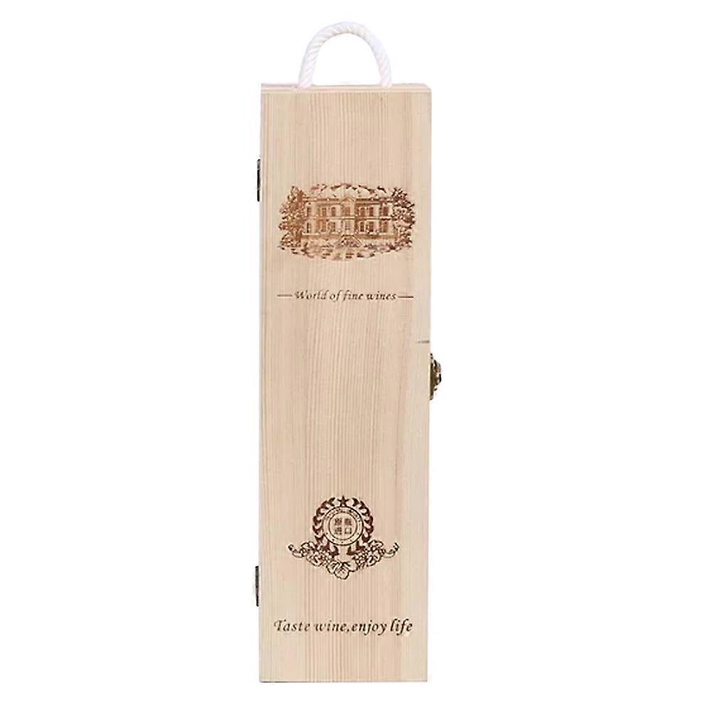 Decorative Storage Case Wooden Wine Box Wine Storage Low-Key Luxury 35X10X10CM 1Set