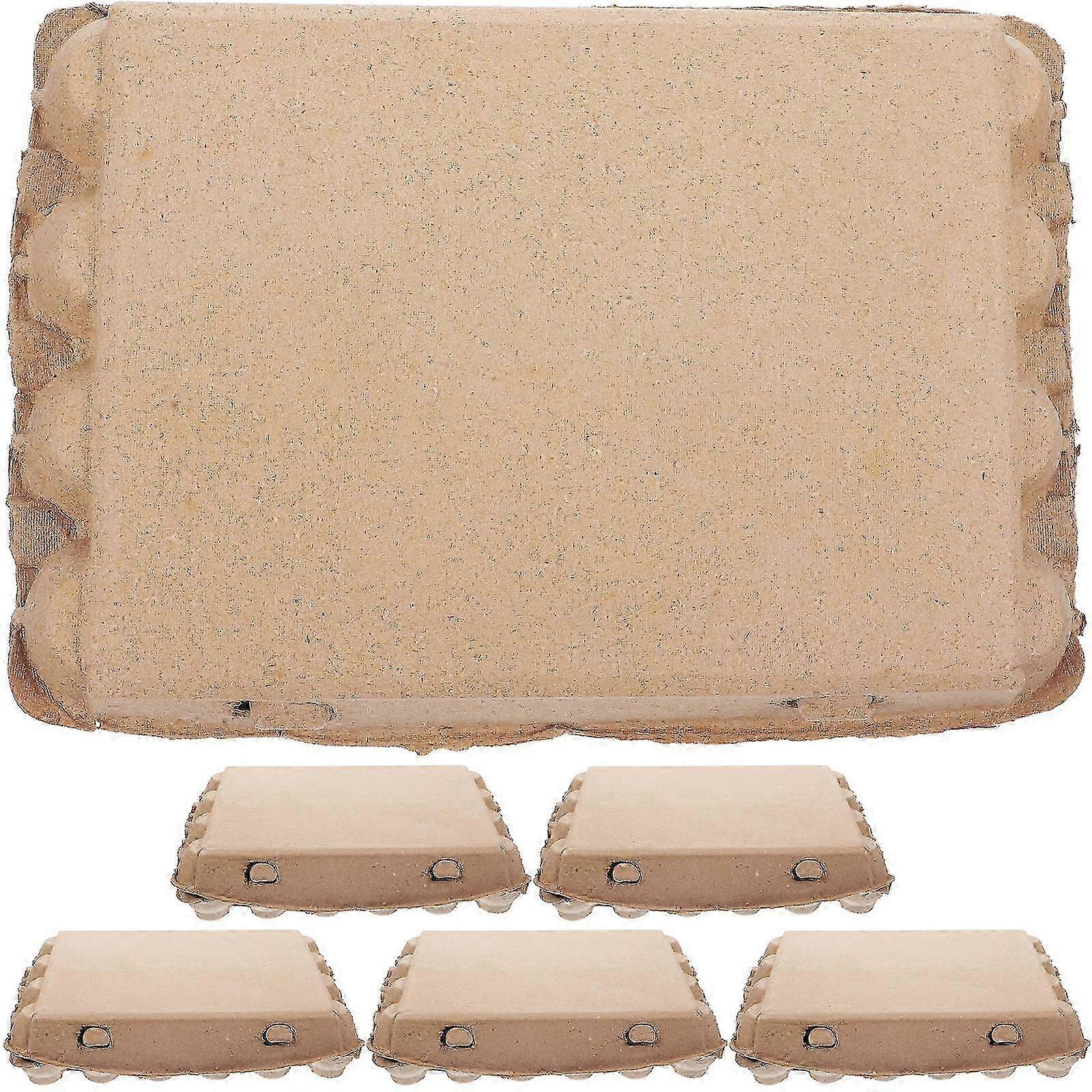 6 Pcs Metal Brackets Reusable Empty Egg Cartons Pulp Egg Tray Cardboard Egg Containers