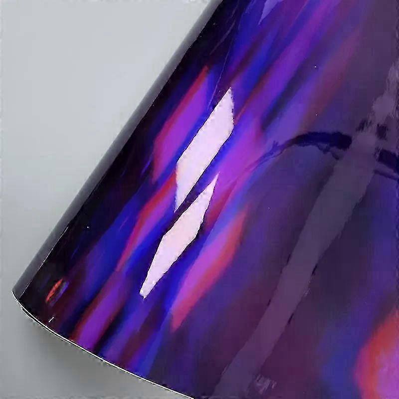 High Glossy Holographic Purple Vinyl Wrap Chrome Auto Stickers for Car Hood Wrapping Film Cover