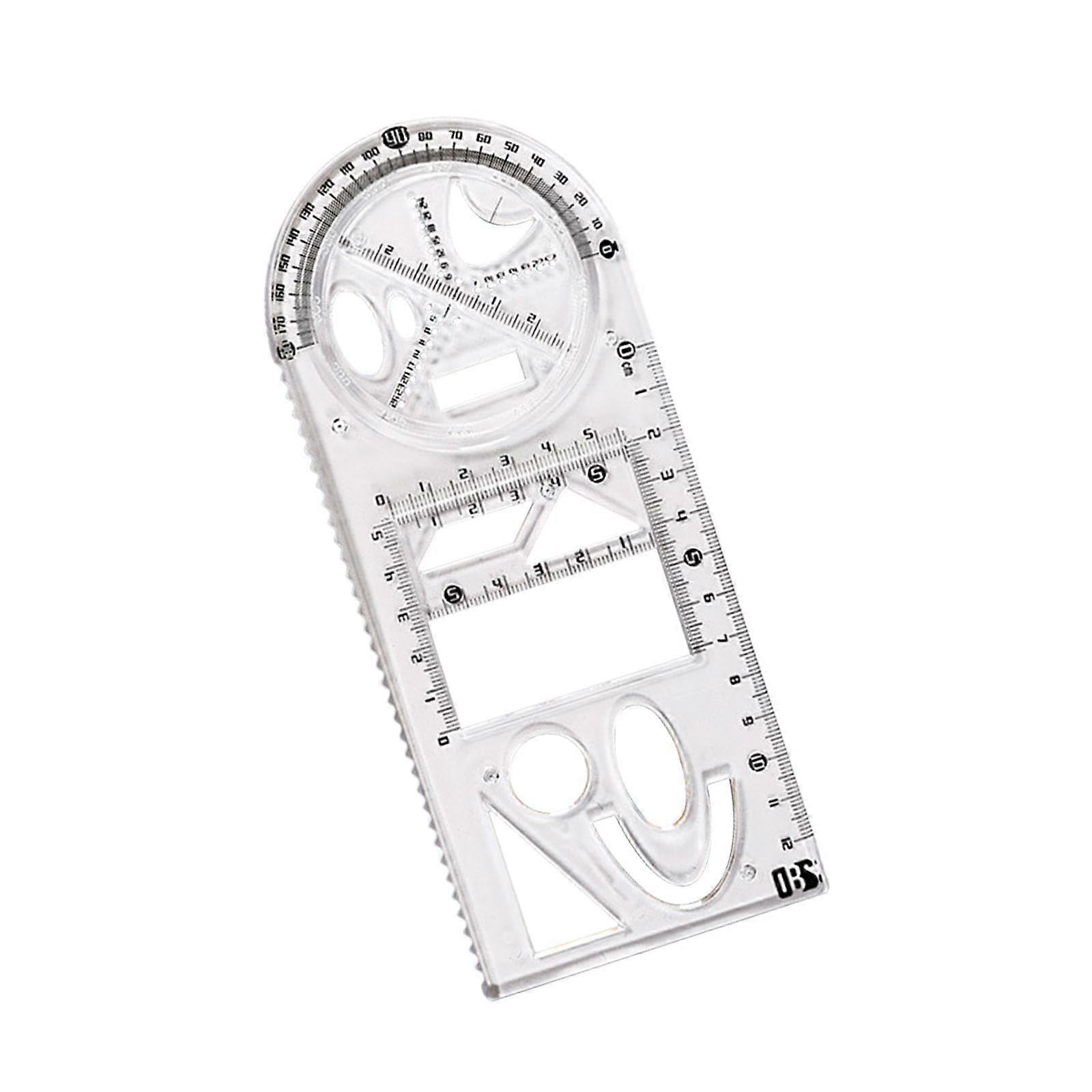 Multifunctional Geometric Ruler Drawing Template Math Learning For Designing Sewing Writing Study Sketching Style C