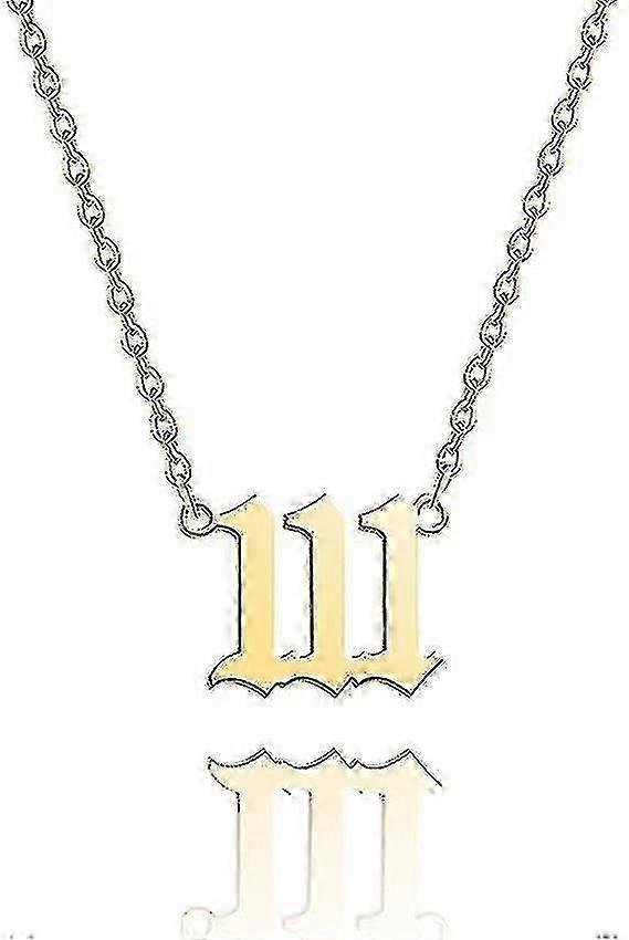 Collier de nombres angéliques Bijoux de numérologie en acier inoxydable