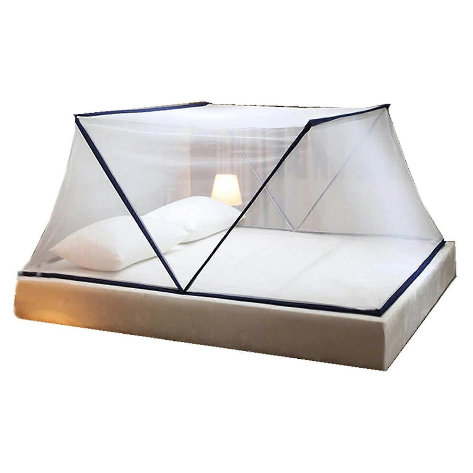Foldable Mosquito Net, Mosquito Net for Double Bed Without Floor, Portable Bed Mosquito Net, Travel Tent Mosquito Net, C, 100 * 190 * 80CM