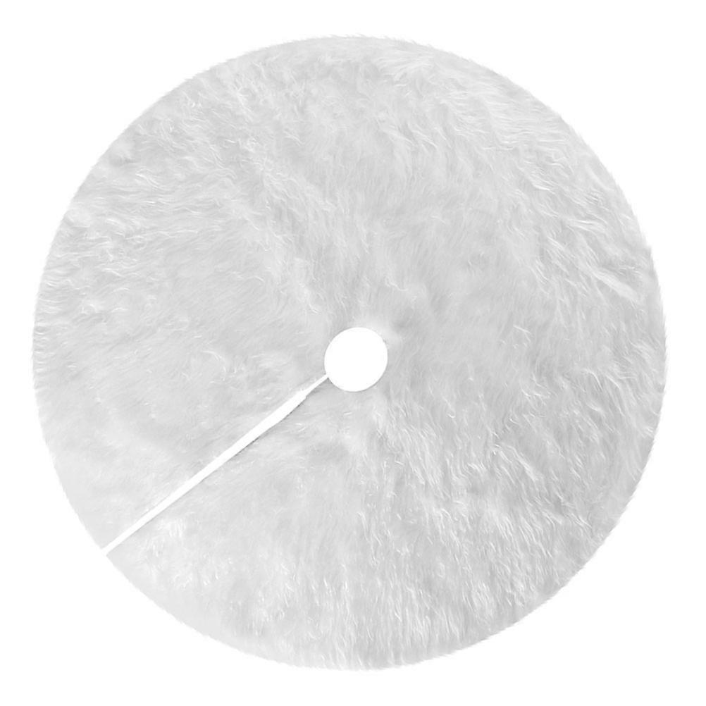Plain Tree Skirt Cover Tree Debris Christmas Tree Base White Round 122 x 1cm 1Pcs