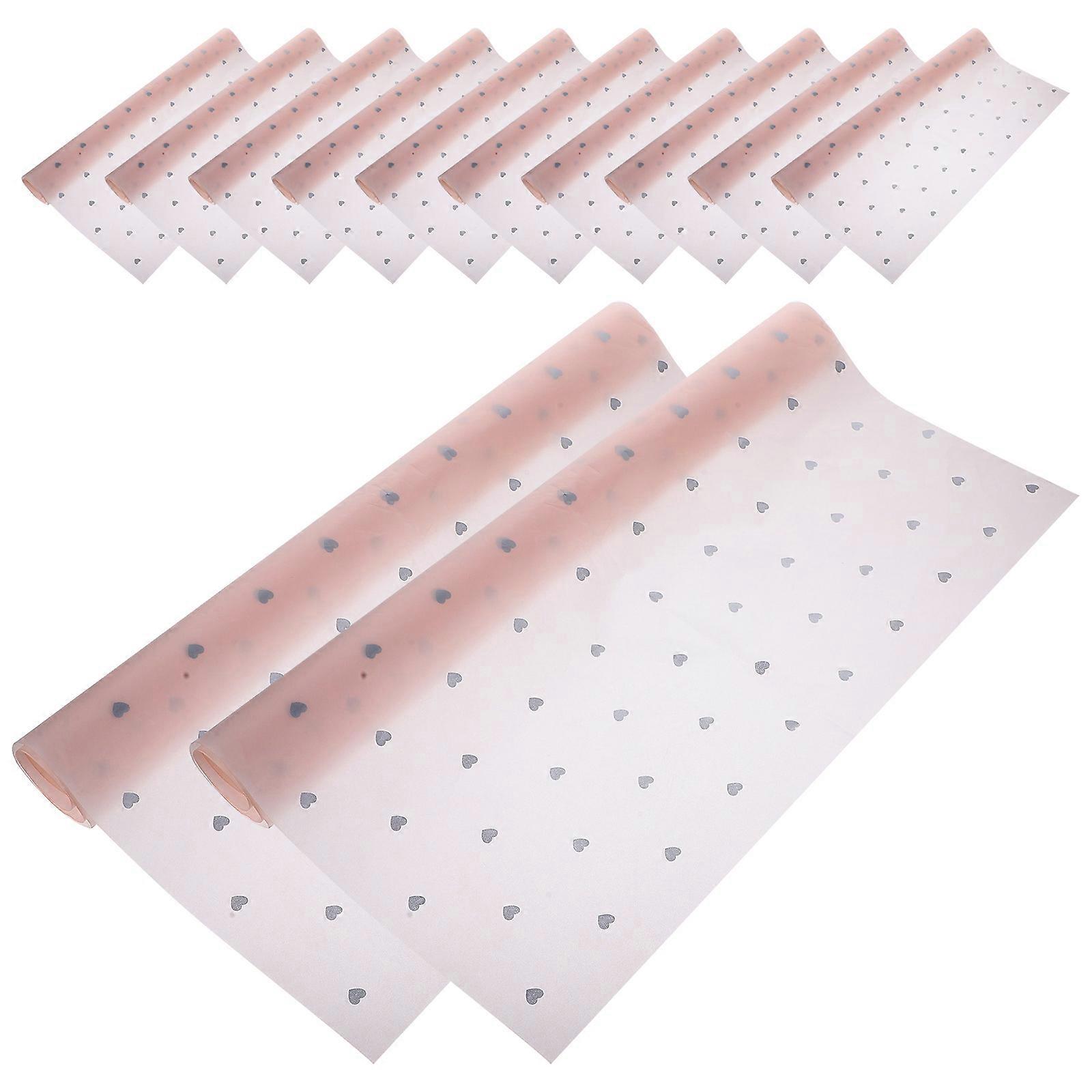 Wrapping Tissue Paper Sheets Pink With Silver Hearts present Wrapping Floral Protection 28Sheets