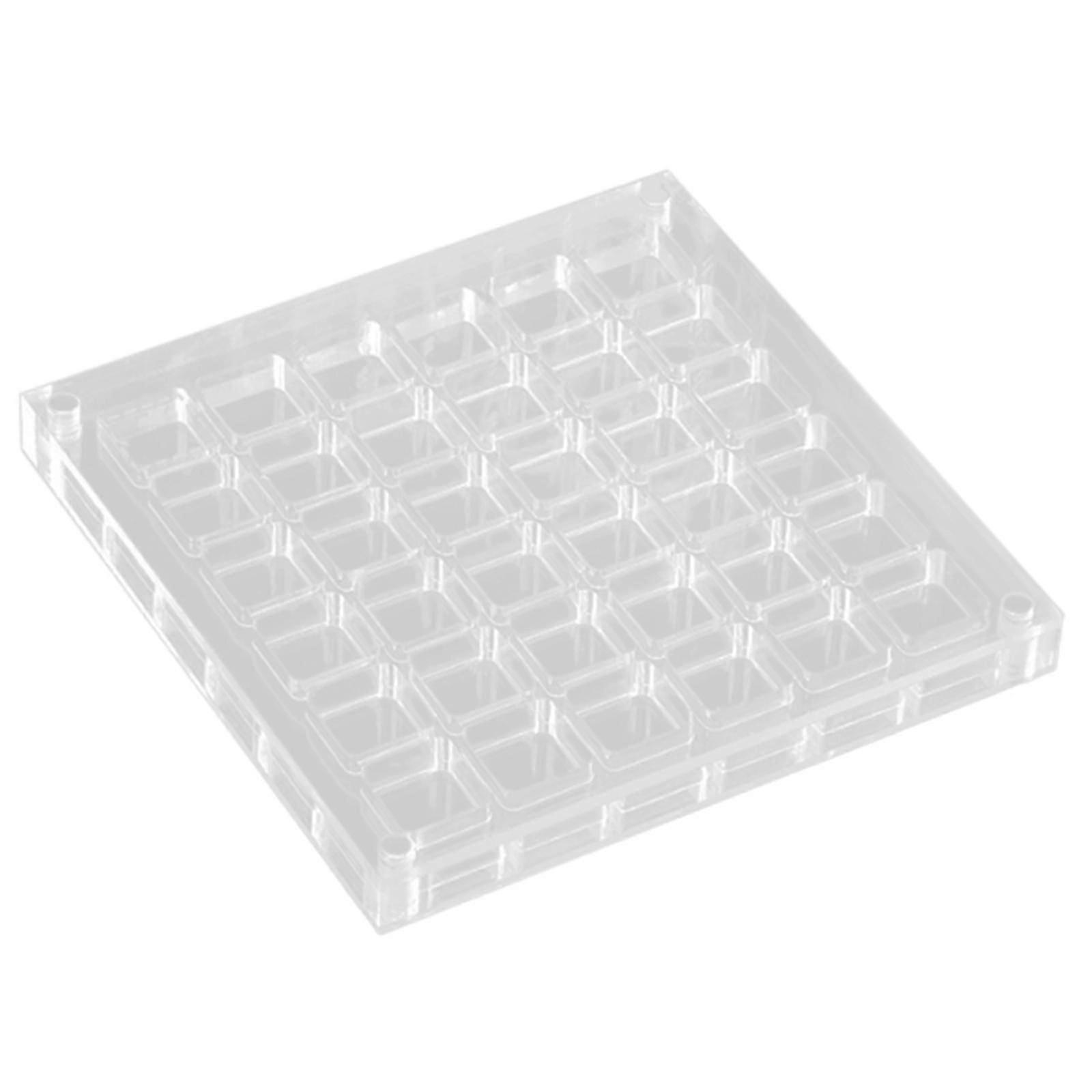 Acrylic Magnetic Seashell Display Box Small Craft Organizers Container,Clear Seashell Storage Box for Collectibles Bead Nail