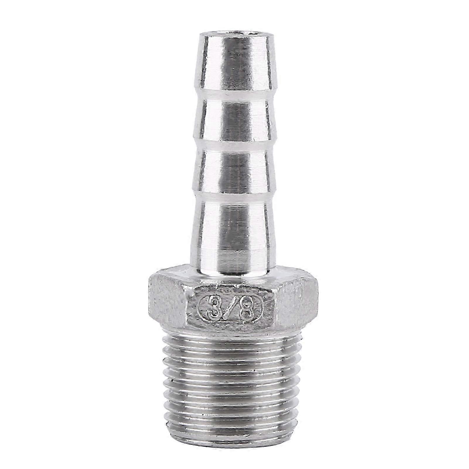 Male Thread Pipe Fitting Hose Tail Barb Joiner Connector Repair (3/8x10mm)