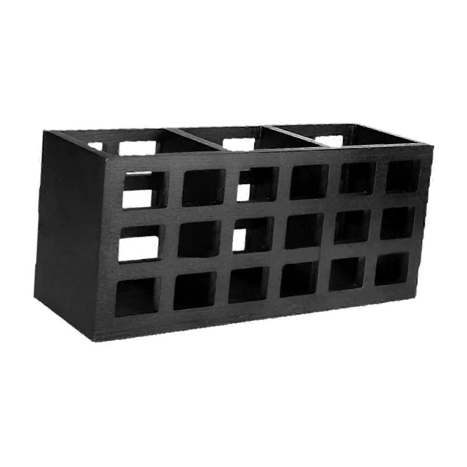 Wooden Cutlery Silverware Holder Flatware Storage Organizer Multipurpose Decorative with Compartments for Kitchen Cafe