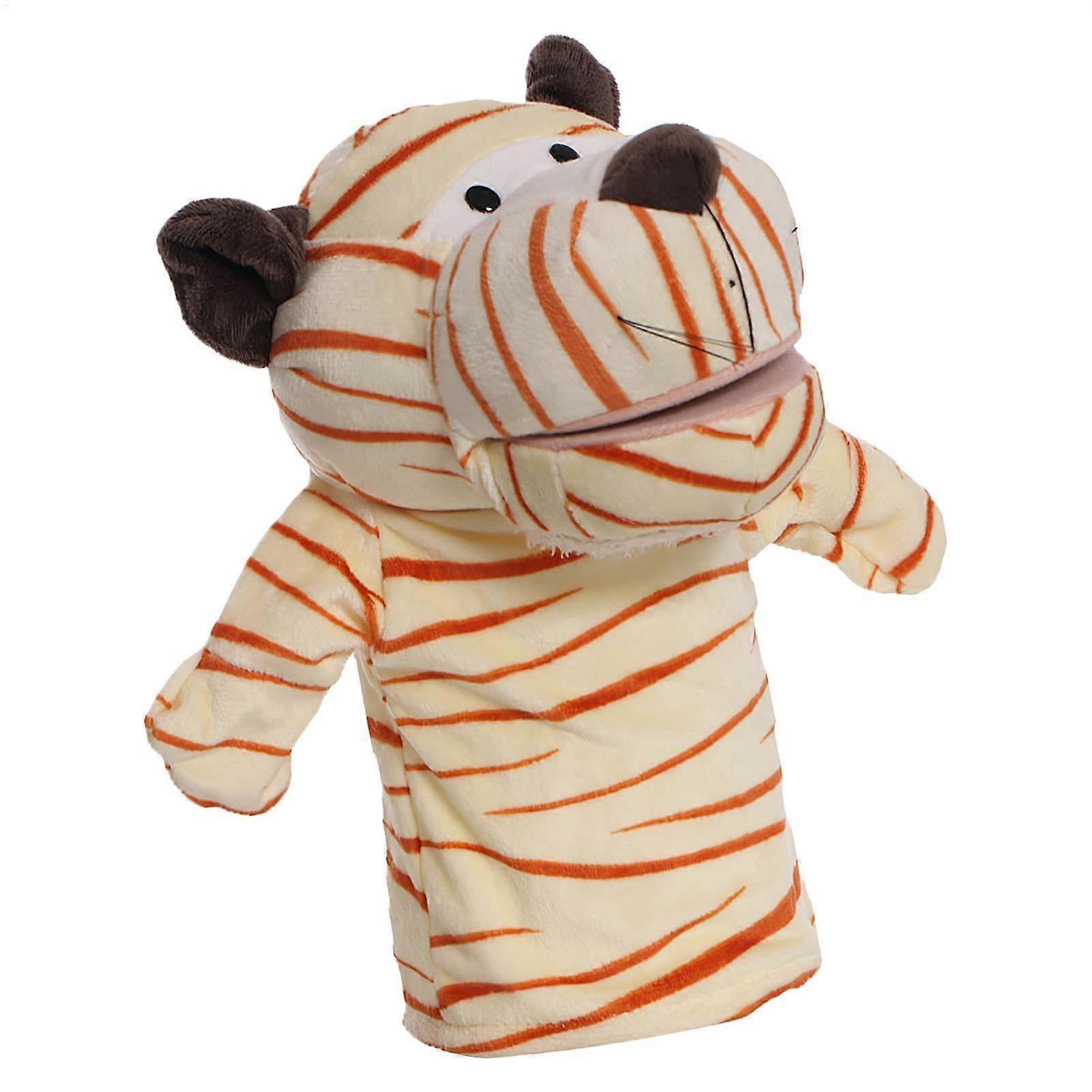 Animal Finger Puppet, Hand Puppets for Kids  25 cm Plush Finger Puppet Toy  Theater Performance, Stuffed Animal Puppet for RolePlaying Tiger