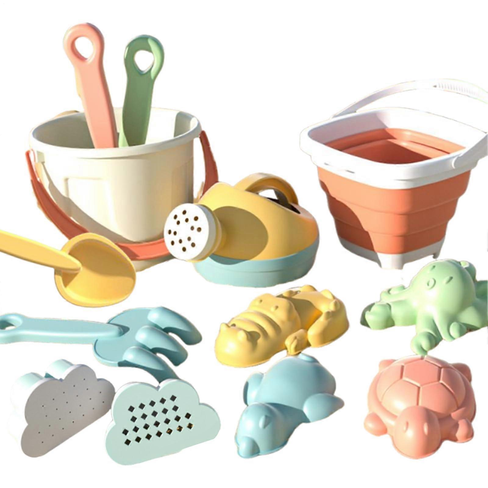 Toys Sand Toys – Interactive Beach Play Set, Colorful Bucket with Shovels for Outdoor Fun Pink