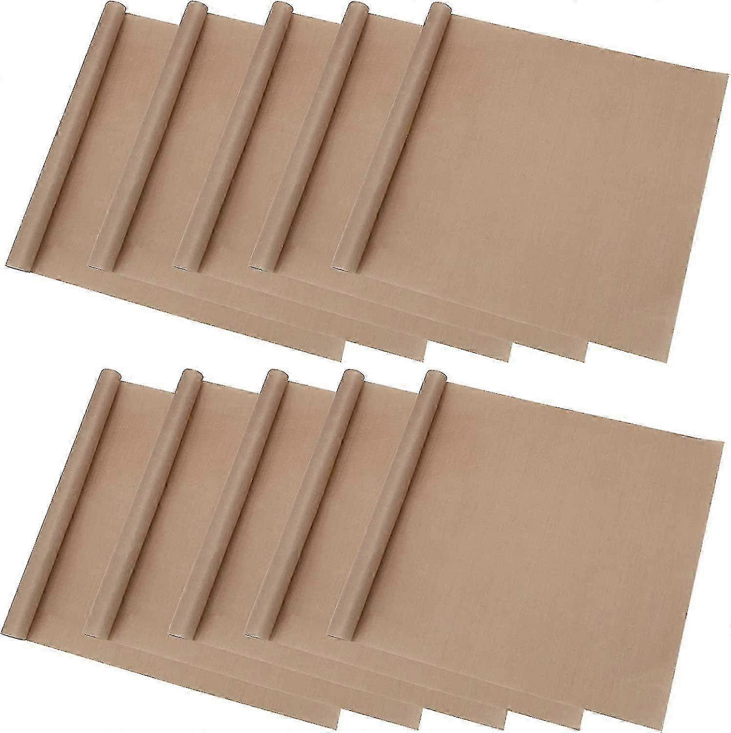 10pcs Reusable Non Stick Teflon Baking Sheet, 30x40cm Oven Liner for BBQ Baking Cooking Heat Transfer with 270°C Heat Resistance
