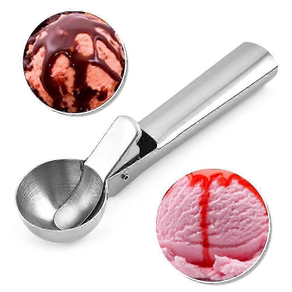 Cuillère à crème glacée en acier inoxydable avec pince à gelato Trigger Release
