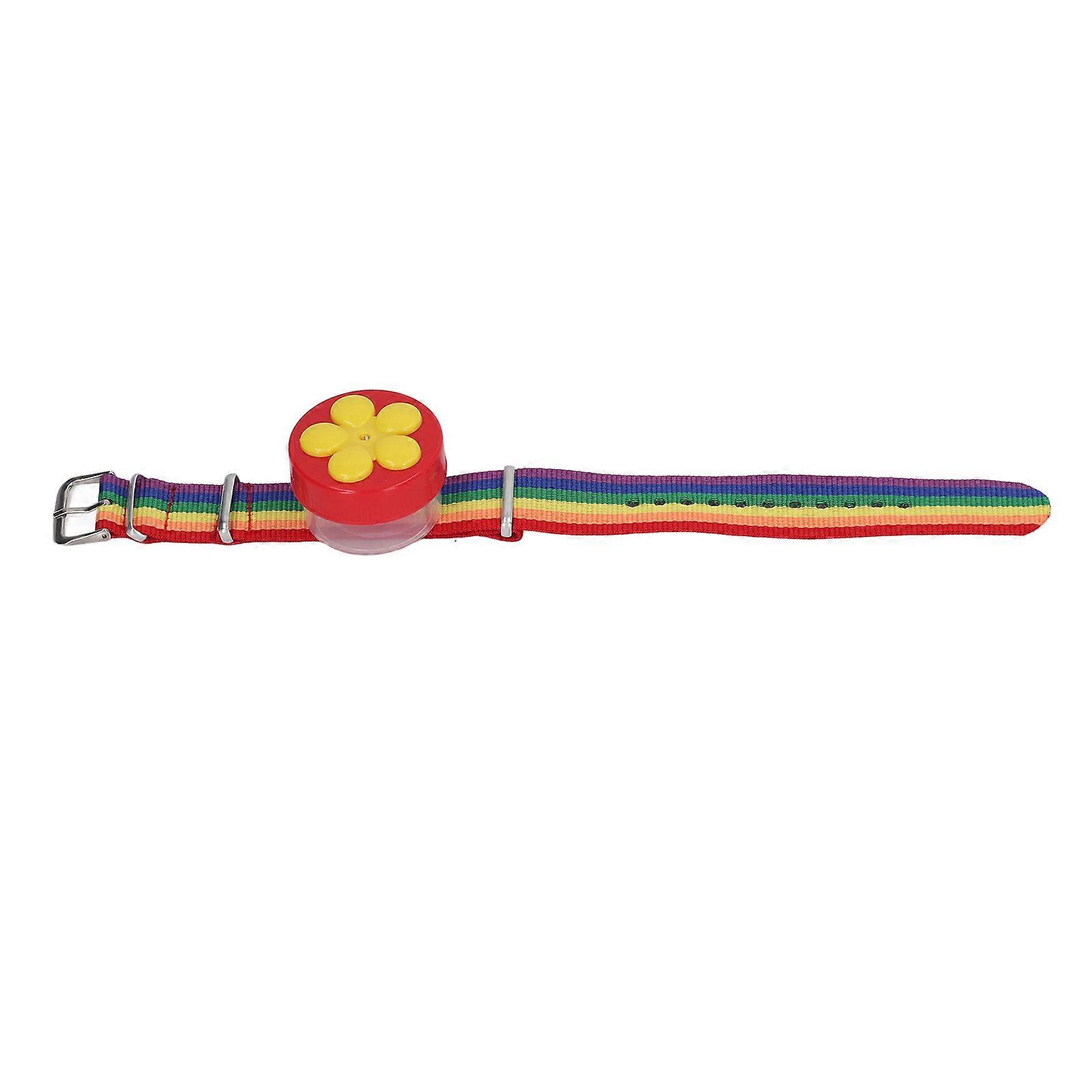 Wrist Feeder Adjustable Strap Handheld Flower Shape Detachable Colorful Hand Wrist Feeding Tool for Hummingbird Red