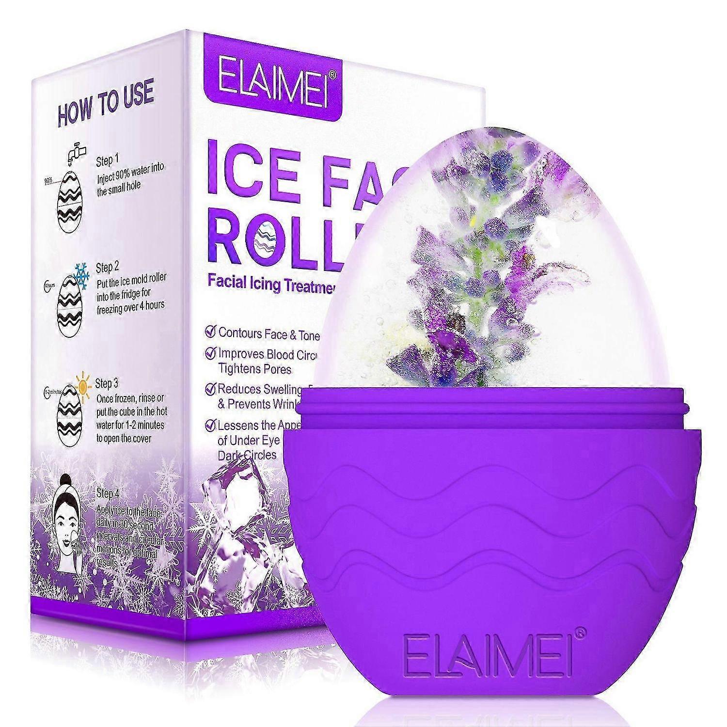 Ice Roller for Face, Ice Face Roller, Reusable Silicone Ice Mold for Face, Facial Beauty Ice Roller