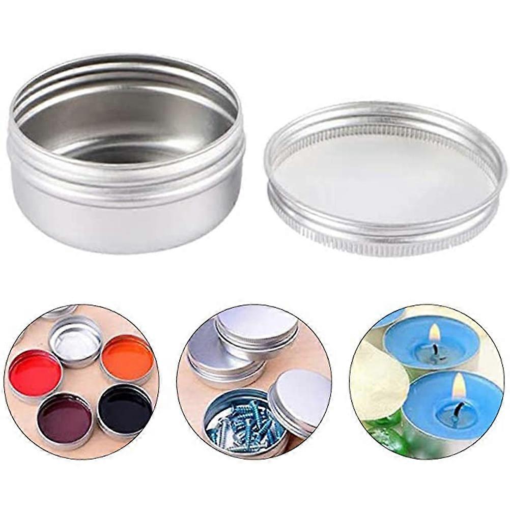 10Pcs Empty Cosmetics Container Pots Aluminium Tin Jars for Cream Sample Powder