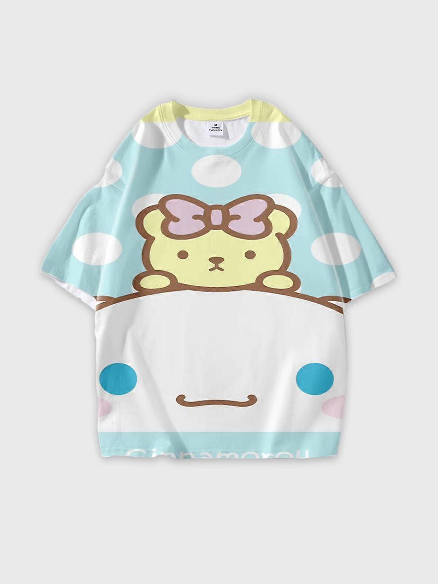 T-shirt round neck Pattern loose short sleeve JW1064