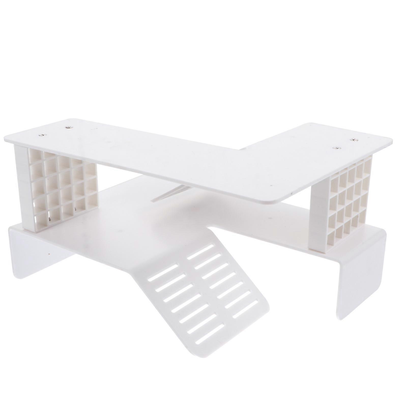 Double Turtle Floating Platform with Ramp Reptile Resting Terrace for Aquatic Pets Basking Dock for Turtles and Terrapins Decorative Habitat