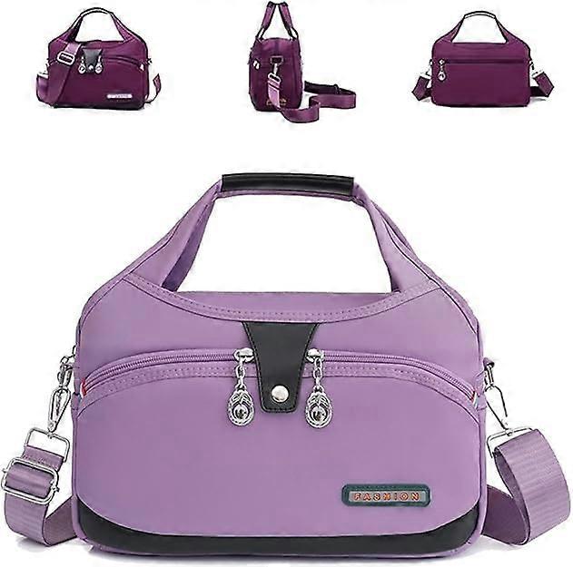Waterproof Crossbody Handbag with Multiple Pockets, Lightweight Under-Seat Bag, Anti-Theft Design, Stylish Travel Purse
