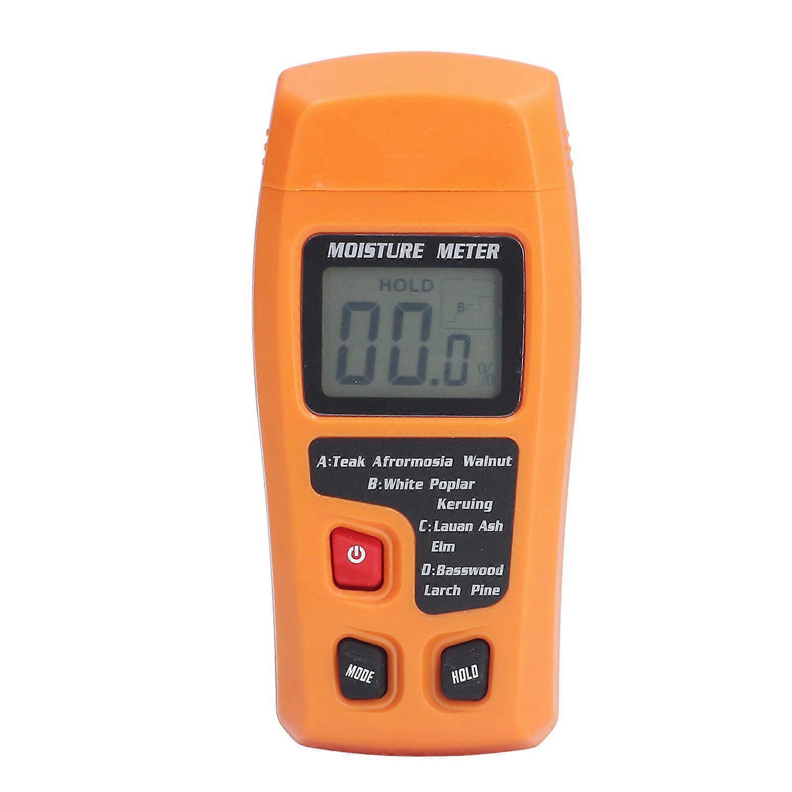 Wood Moisture Meter High Accuracy 4 Modes Orange Moisture Detector for Medicinal Building Materials Paper CartonsYMJJ