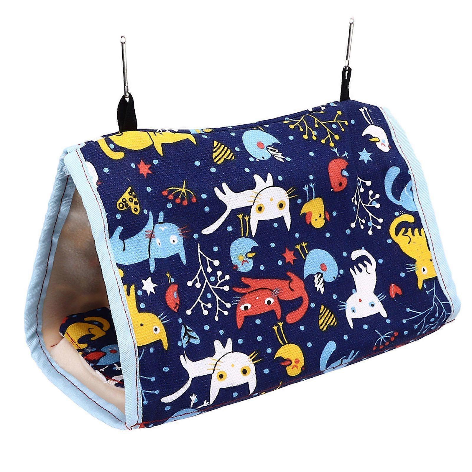 Warm Bird Nest Soft Thickened Foldable Bird Hanging Bed Toy with Hook for Parrots ParakeetsYMJJ