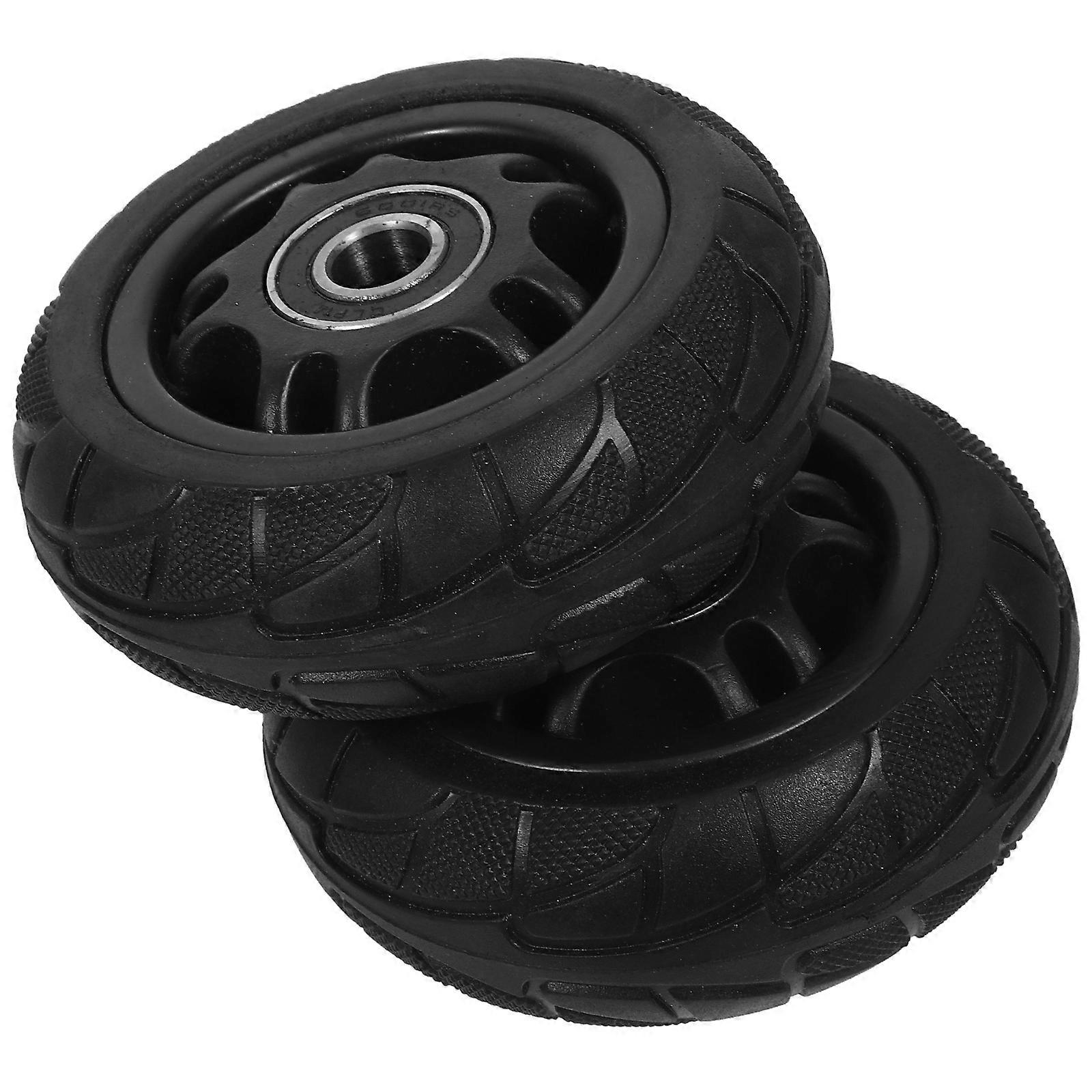 Caster Wheels Heavy Duty Trolley Wheel Bearings Technology PP Plastic 2Pcs