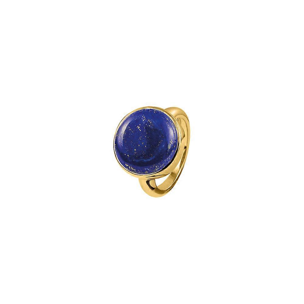 Jacques Lemans - Ring sterling silver gilded with lapis lazuli - SE-R122C56 - Ring width: 56