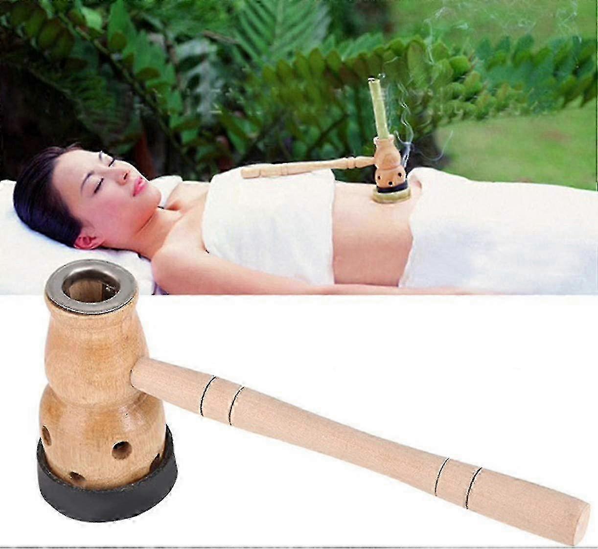 Moxa Stick Burner Holder Moxa Strips Mugwort Moxibustion Box Burner Tool Wormwood Artemisia Tw -A