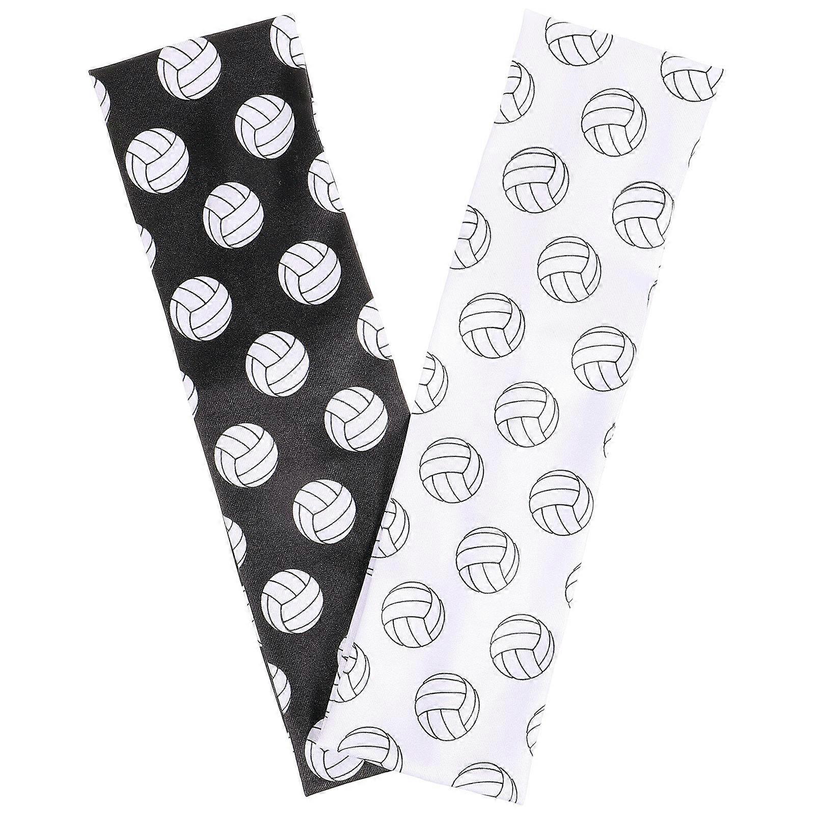 Sweat Headband Volleyball Pattern Sports Headband for Decor 2Pcs