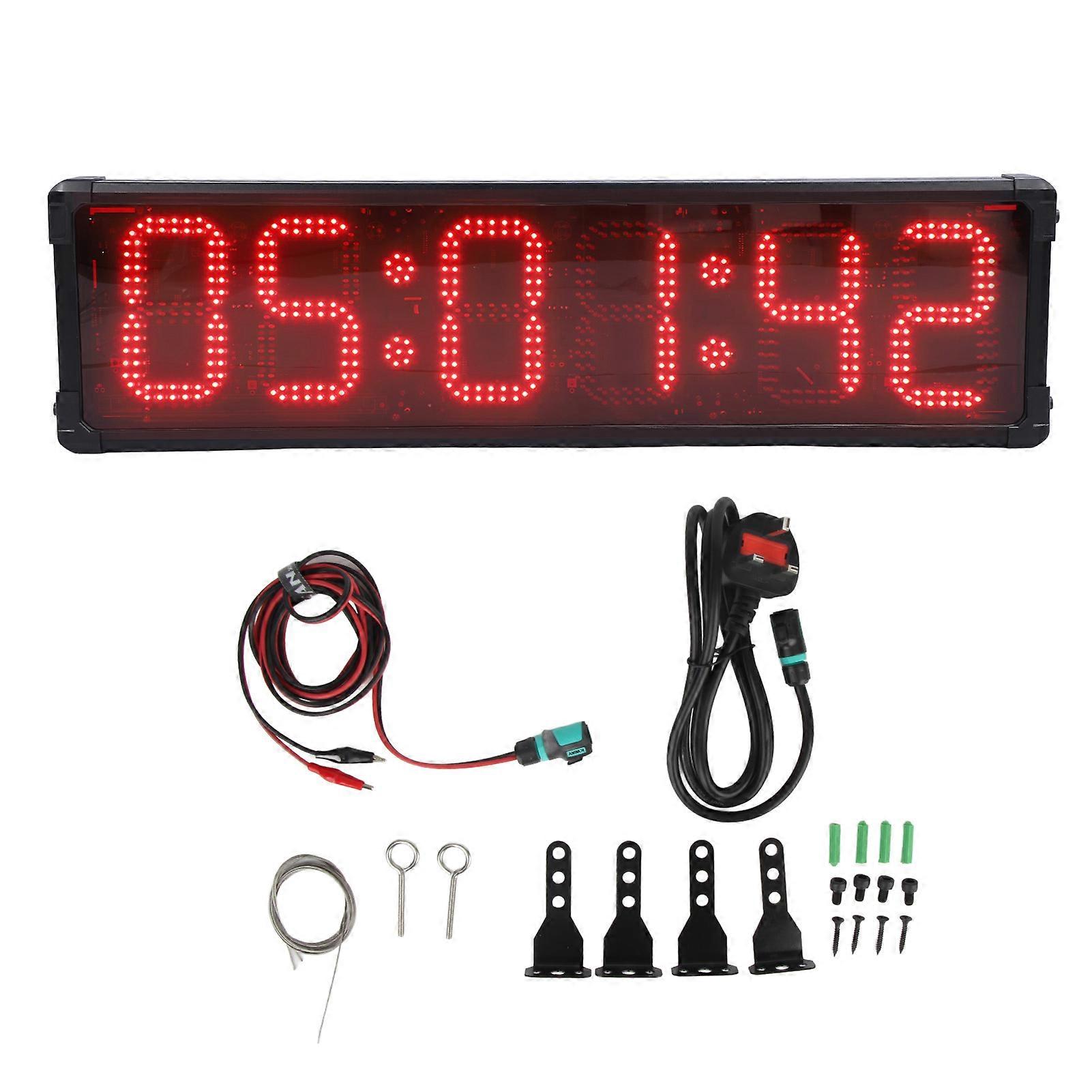 LED Race Timing Clock 8 Inch 6 Digits Aluminum Alloy Double Sided Marathon Countdown Clock
