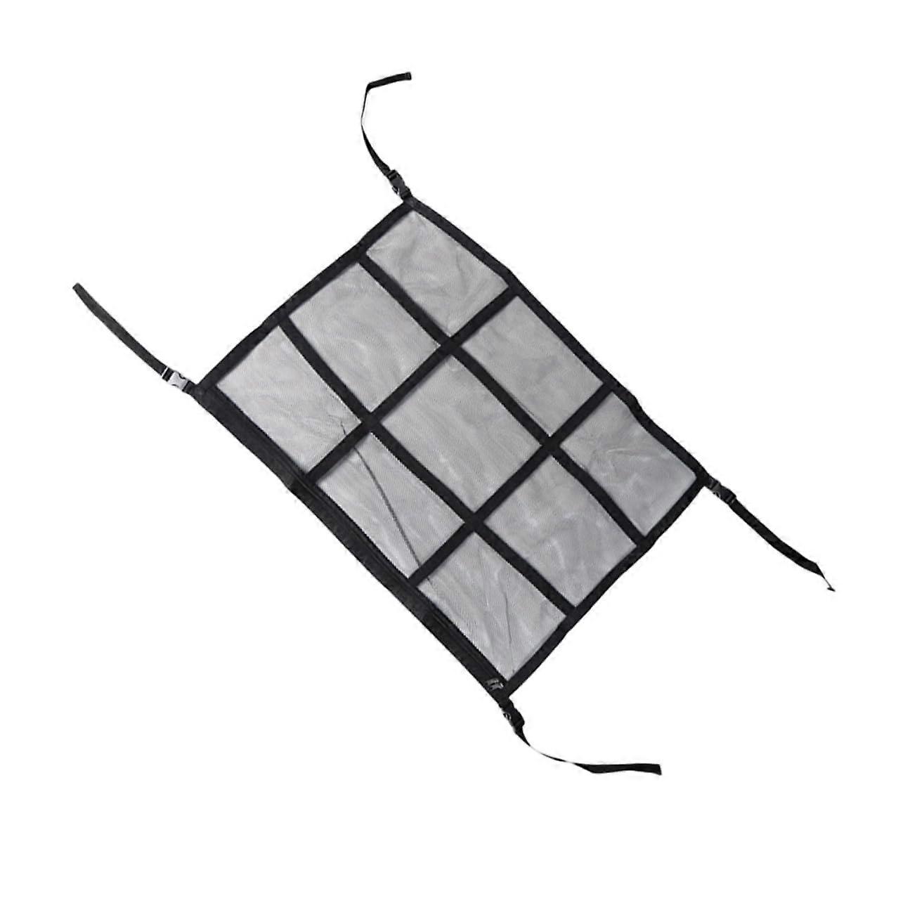 Car Roof Storage Net Pocket Double Layer Auto Interior Organizer Transparent Mesh Design Space Saving for Vehicle Essentials