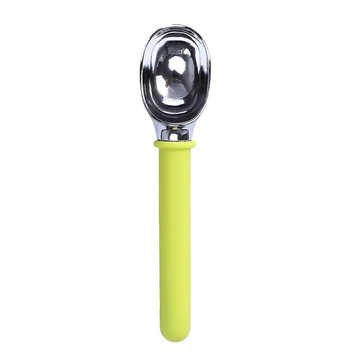 Green Zinc Alloy Ice Cream Scoop with ABS Handle for Kitchen Use Portion Control 4.3 Inches
