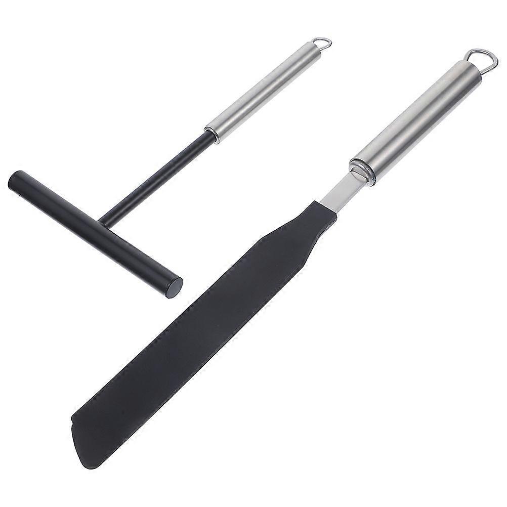 Stainless Steel Crepe Spreader Kit for Pancakes – Safe Rounded Edges, Easy to Use Cooking Utensil for Restaurants