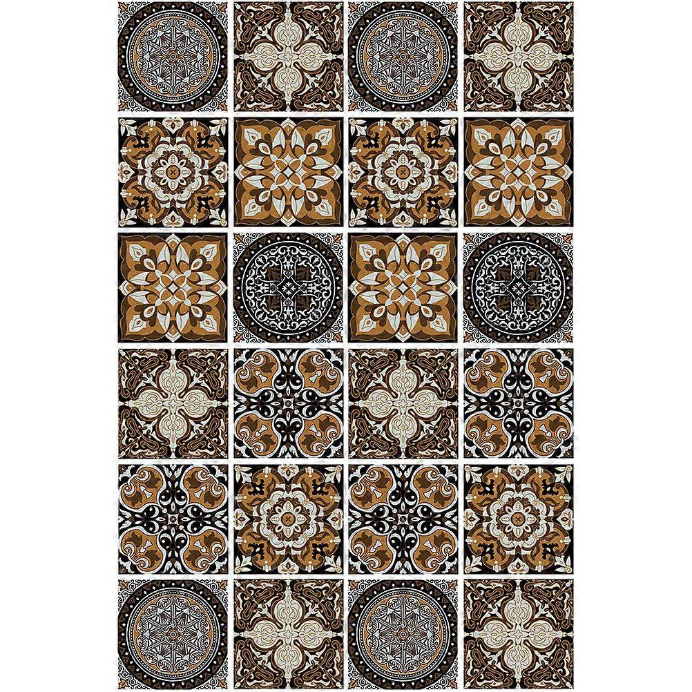 Tile Stickers for Home Use 24Pcs Vintage Peel and Stick Wall Tile Decals