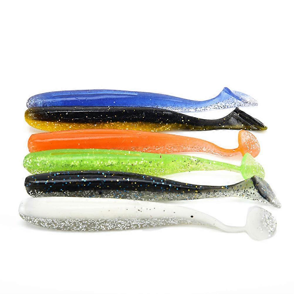 15PCS Fishing Lures T Shaped Silicone Fish Baits Lifelike Design for Freshwater and Sea Fishing Enthusiasts Assorted Colors