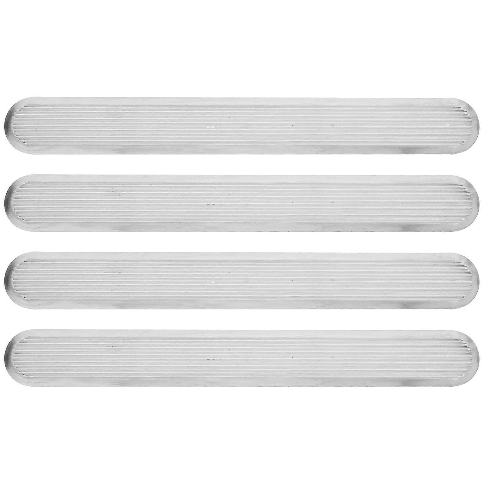 4pcs Outdoor Stainless Steel Tactile Paving Tiles for Visually Impaired – Textured Surface for Safe Navigation on Patios, Sidewalks, and Streets