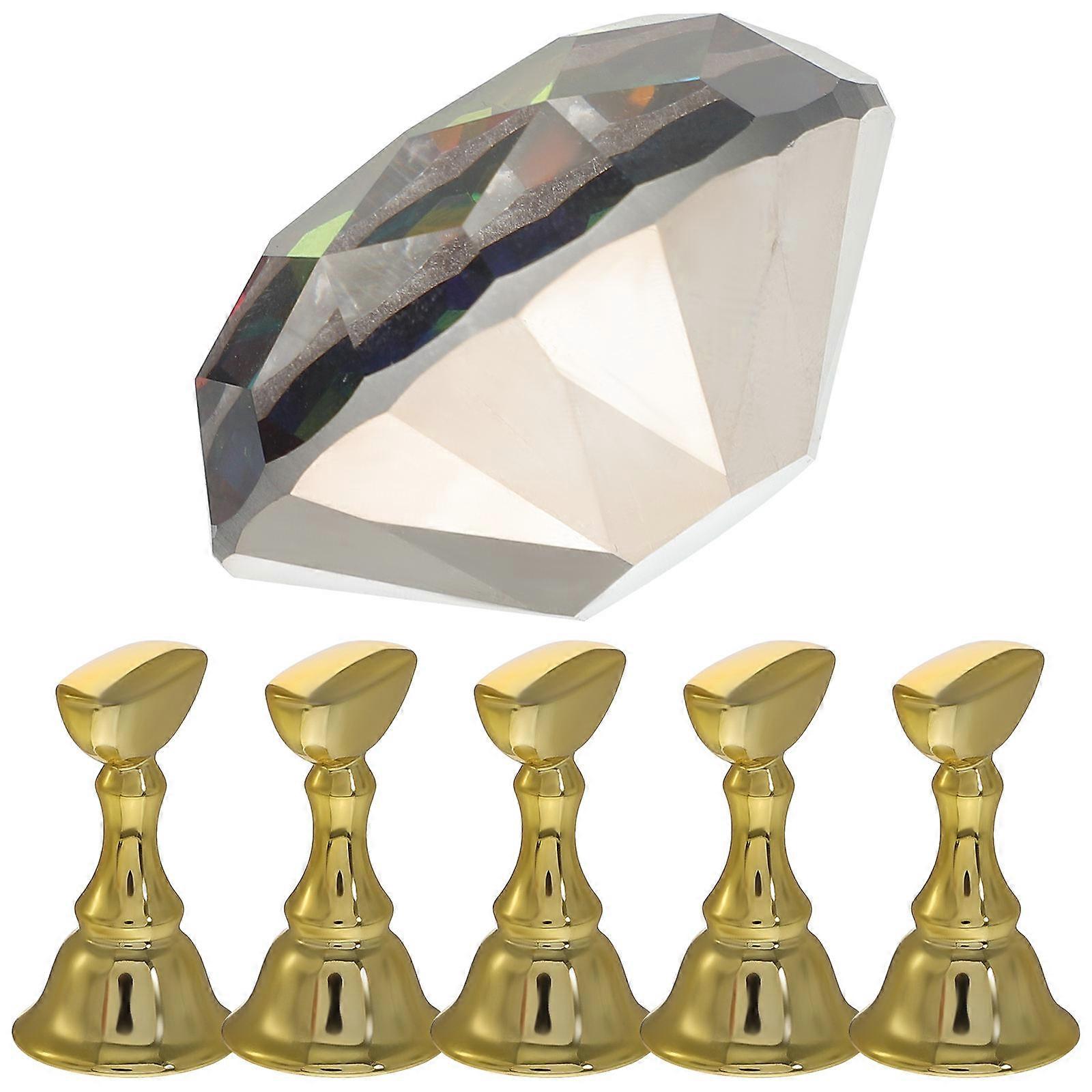 Crystal Glass Nail Art Stand Set for Beginner with Assorted Colors and Compact Size 1 Set